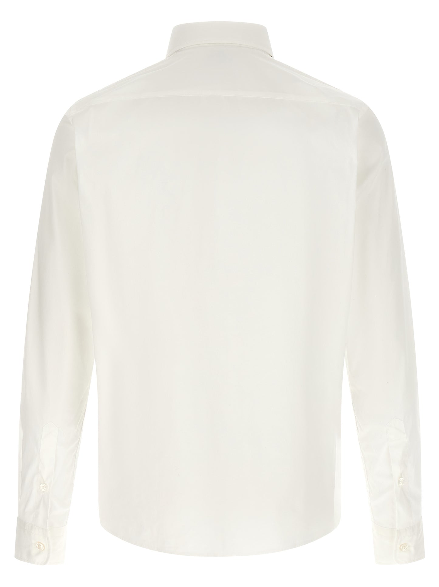 Shirt by Hugo Boss for men in stretch polyamide cotton white features an architectural silhouette with a refined and elegant button-down-collar neckline for a architectural look.