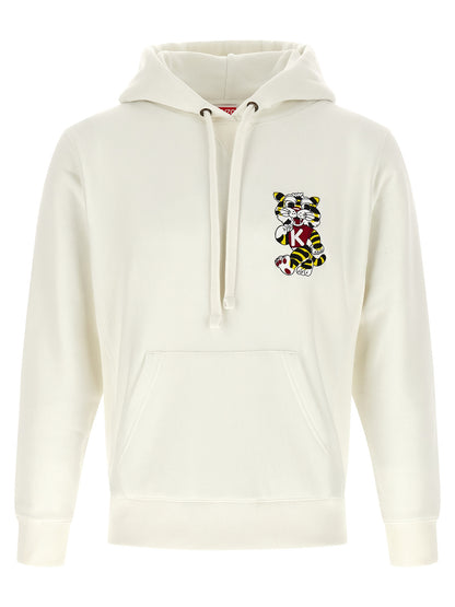 Sweatshirt Hoodie by Kenzo for women in cotton white showcases a city-ready silhouette, artfully detailed with a signature hooded neckline and for a city-ready finish.