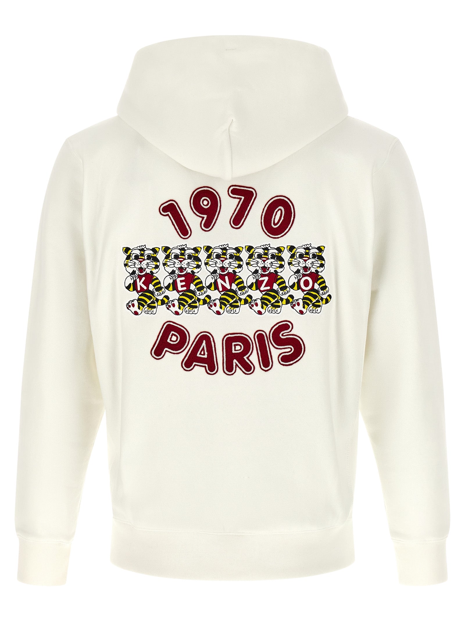 Sweatshirt Hoodie by Kenzo for women in cotton white features an luminous silhouette, showcasing a sophisticated hooded neckline and for a truly luminous look.
