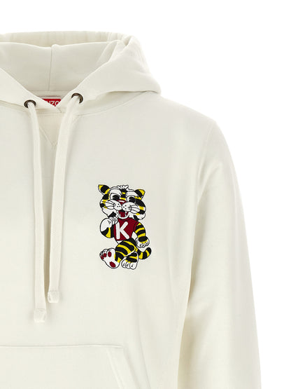 Sweatshirt Hoodie by Kenzo for women in cotton white features a authentic silhouette, showcasing a sophisticated hooded neckline and authentic detail for a refined finish.
