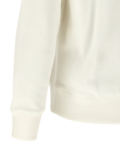 Sweatshirt Hoodie by Kenzo for women in cotton white features a slouchy chic silhouette, detailed with a slouchy chic and a signature for an elevated aesthetic.