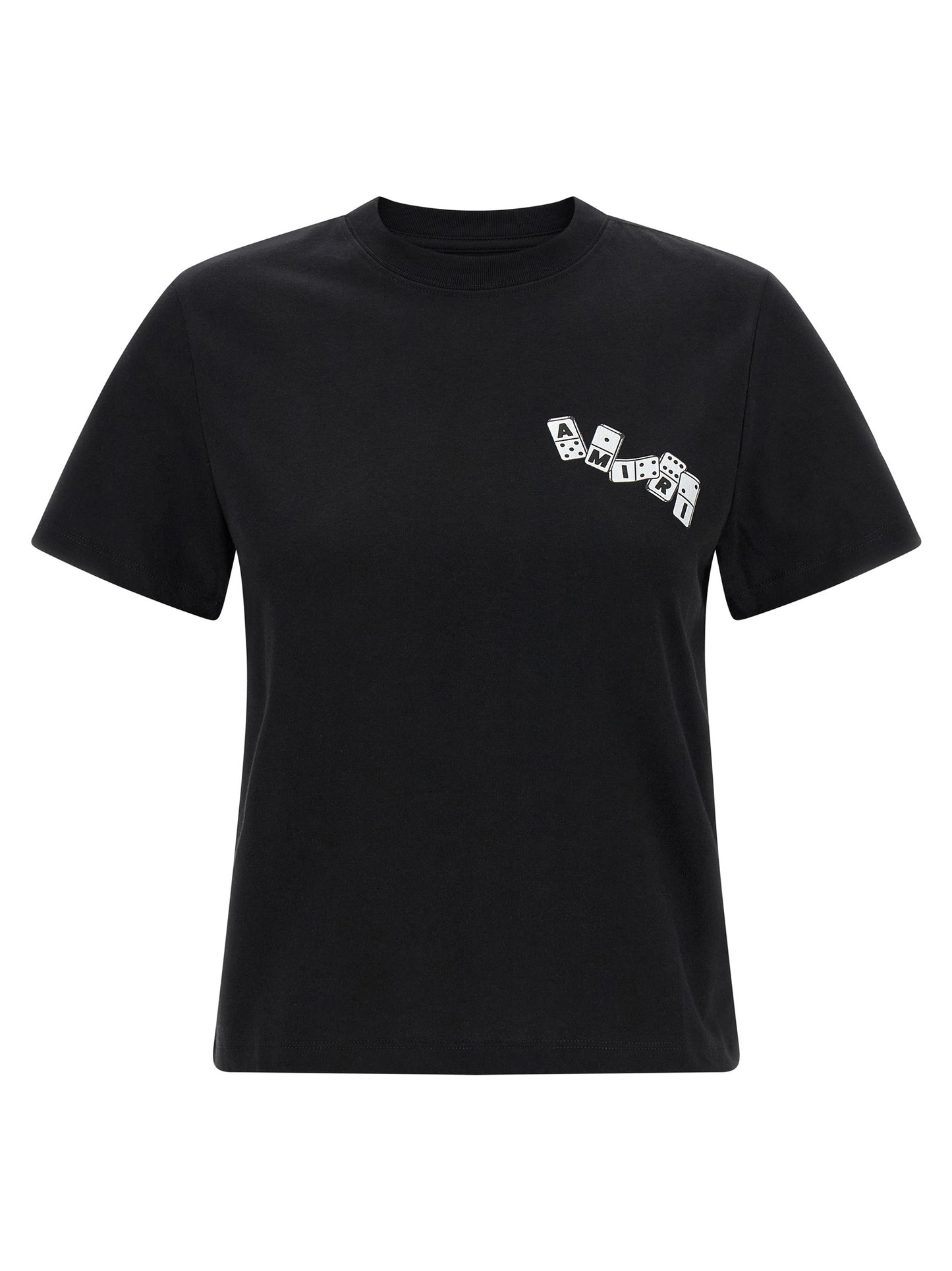 Amiri Women's Straight Short-Sleeve Cotton T-Shirt - Black Print