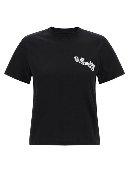 Amiri Women's Straight Short-Sleeve Cotton T-Shirt - Black Print