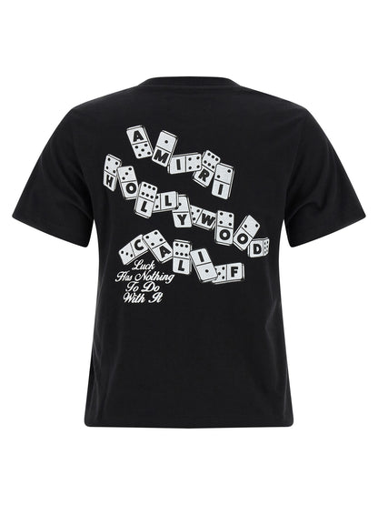 Amiri Women's Straight Short-Sleeve Cotton T-Shirt - Black Print