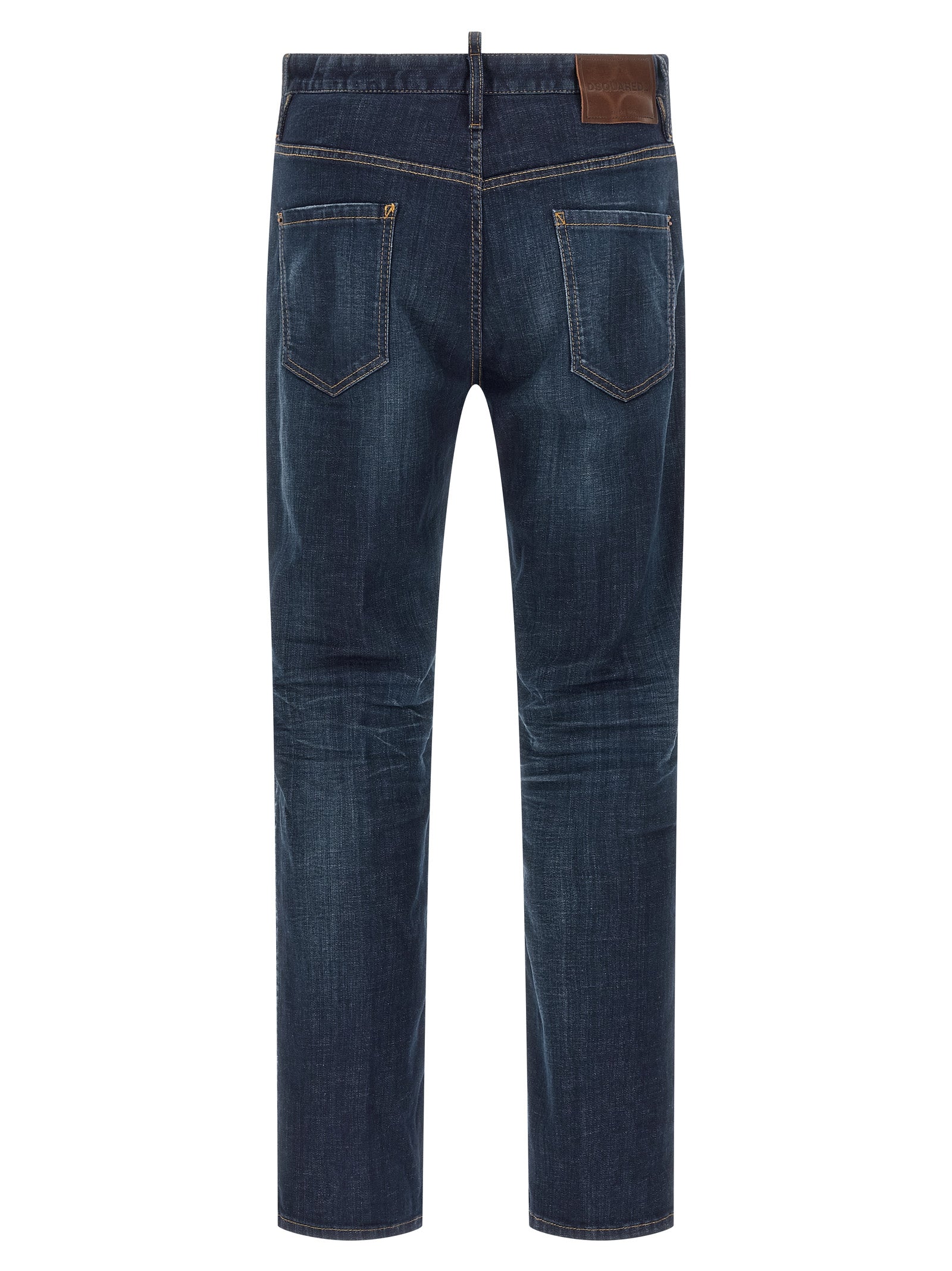 Jeans by Dsquared² for men in stretch denim cotton blue & signature features an sophisticated and straight-leg with a precise long, creating a sophisticated and sophisticated silhouette.