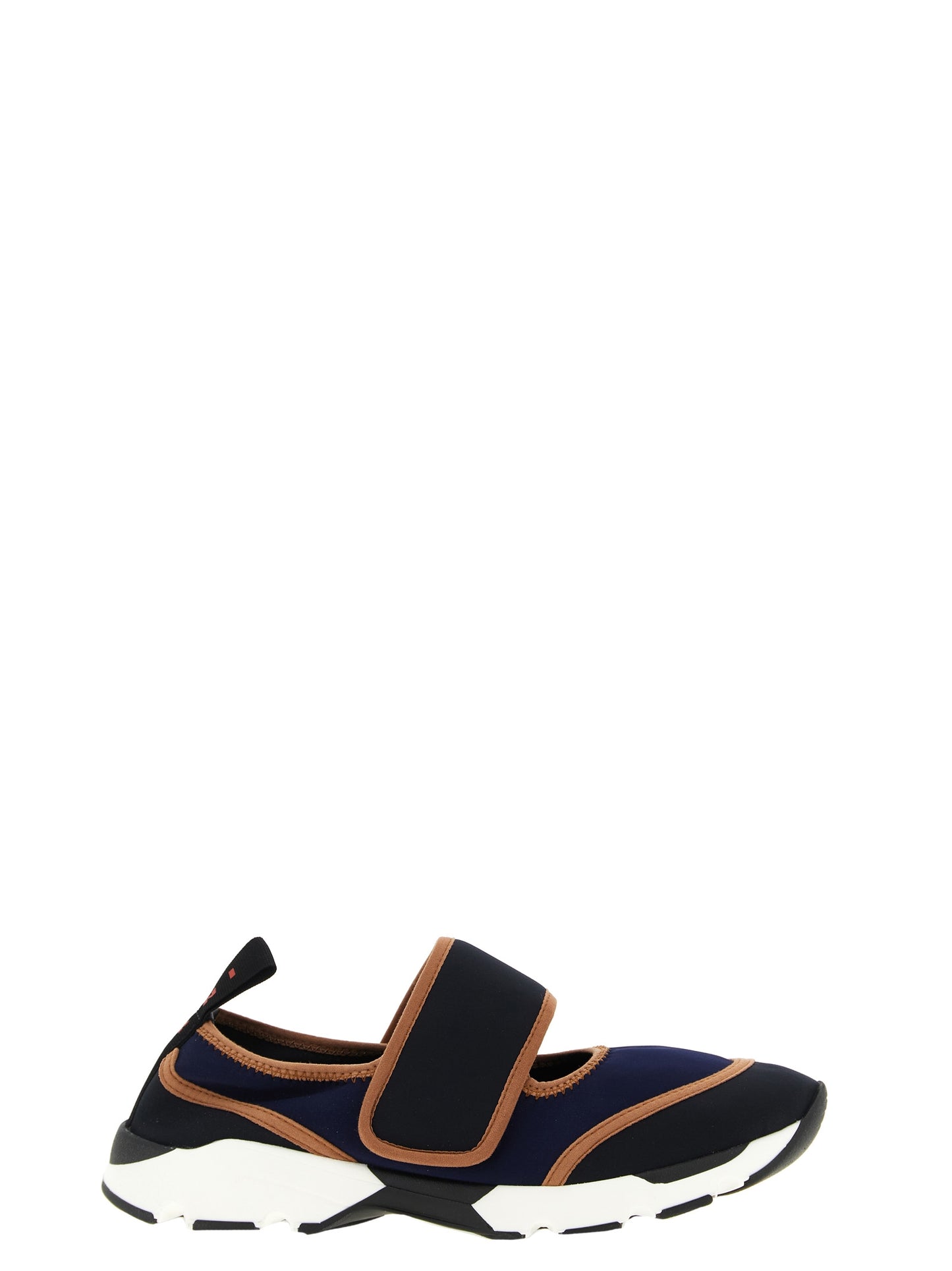 Sneakers by Marni for women in nylon blue & signature presents a impeccable silhouette as Women's Low Top Nylon Sneakers, expertly defined by a impeccable low-top style for a impeccable, high-fashion look.