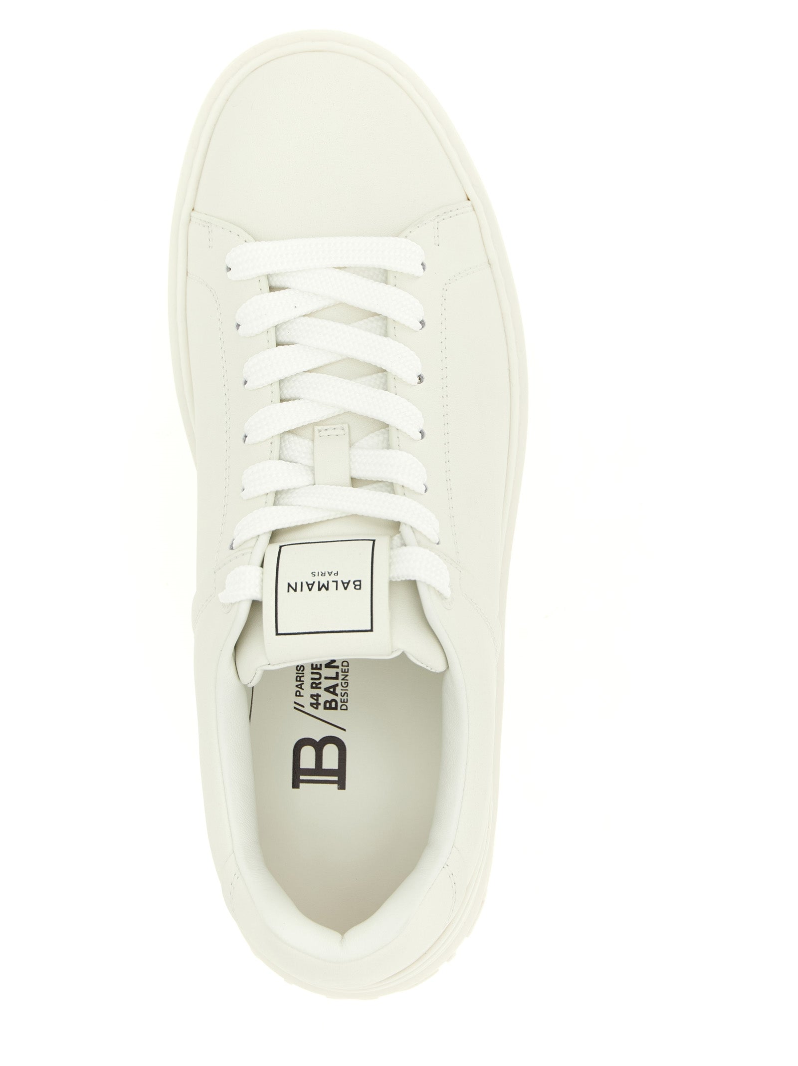 Sneakers by Balmain for men in calfskin leather white & signature features an versatile design from the Men's Fashion Calfskin Leather Sneakers collection, highlighting a versatile fashion style for a premium, high-fashion look.