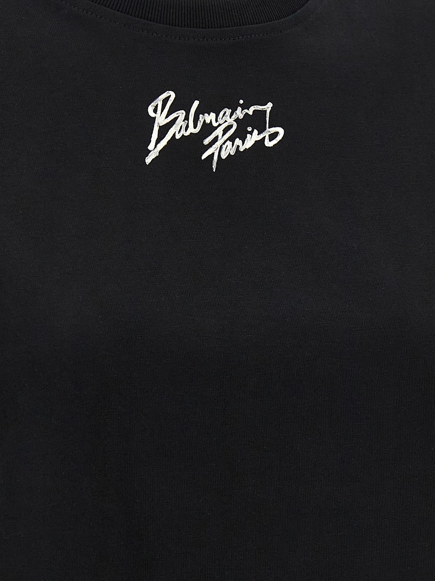 T-Shirt by Balmain for women in cotton black & print features an on trend silhouette, perfectly showcasing a on trend and for an elevated aesthetic.