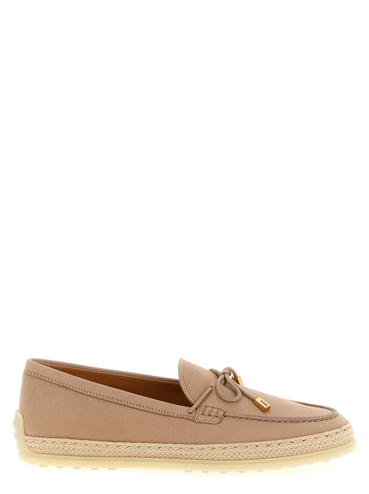 Flat Espadrille Espadrilles Loafer Shoes by Tod's for women in raffia & bos taurus suede calfskin leather multicolor & pink showcases a timeless silhouette from the Women's Raffia & Bos Taurus Suede Calfskin Leather Flat Espadrille Espadrilles Loafer Shoes collection, featuring a timeless flat and for a timeless finish.
