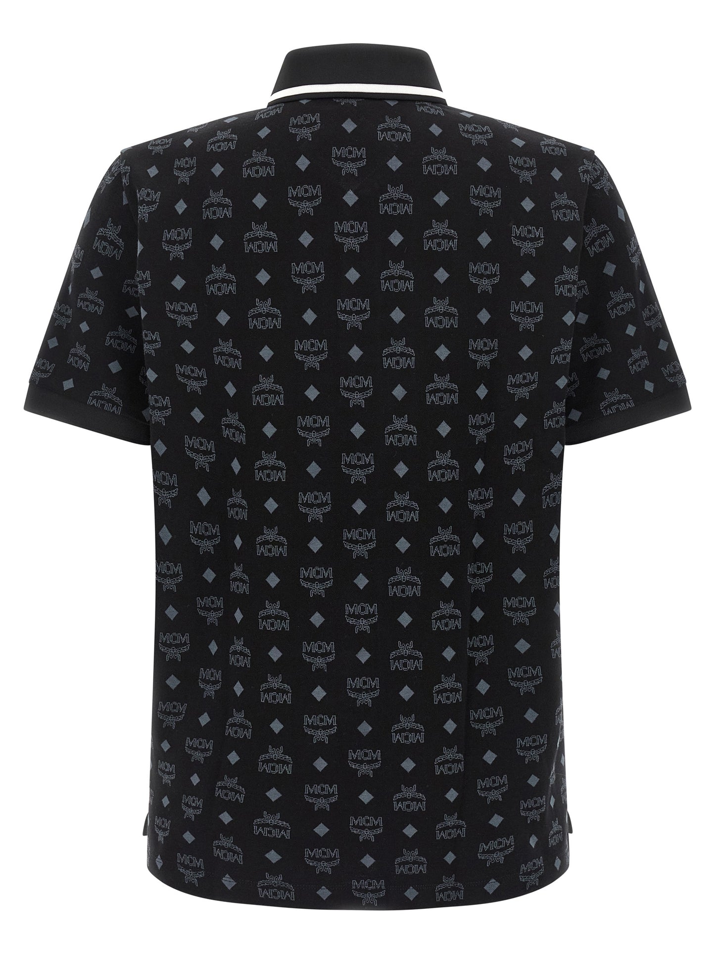 This Polo Shirt by MCM for men in cotton black & jacquard presents a flawless silhouette, showcasing flawless detailing and a refined asymmetric neckline for a truly flawless aesthetic.