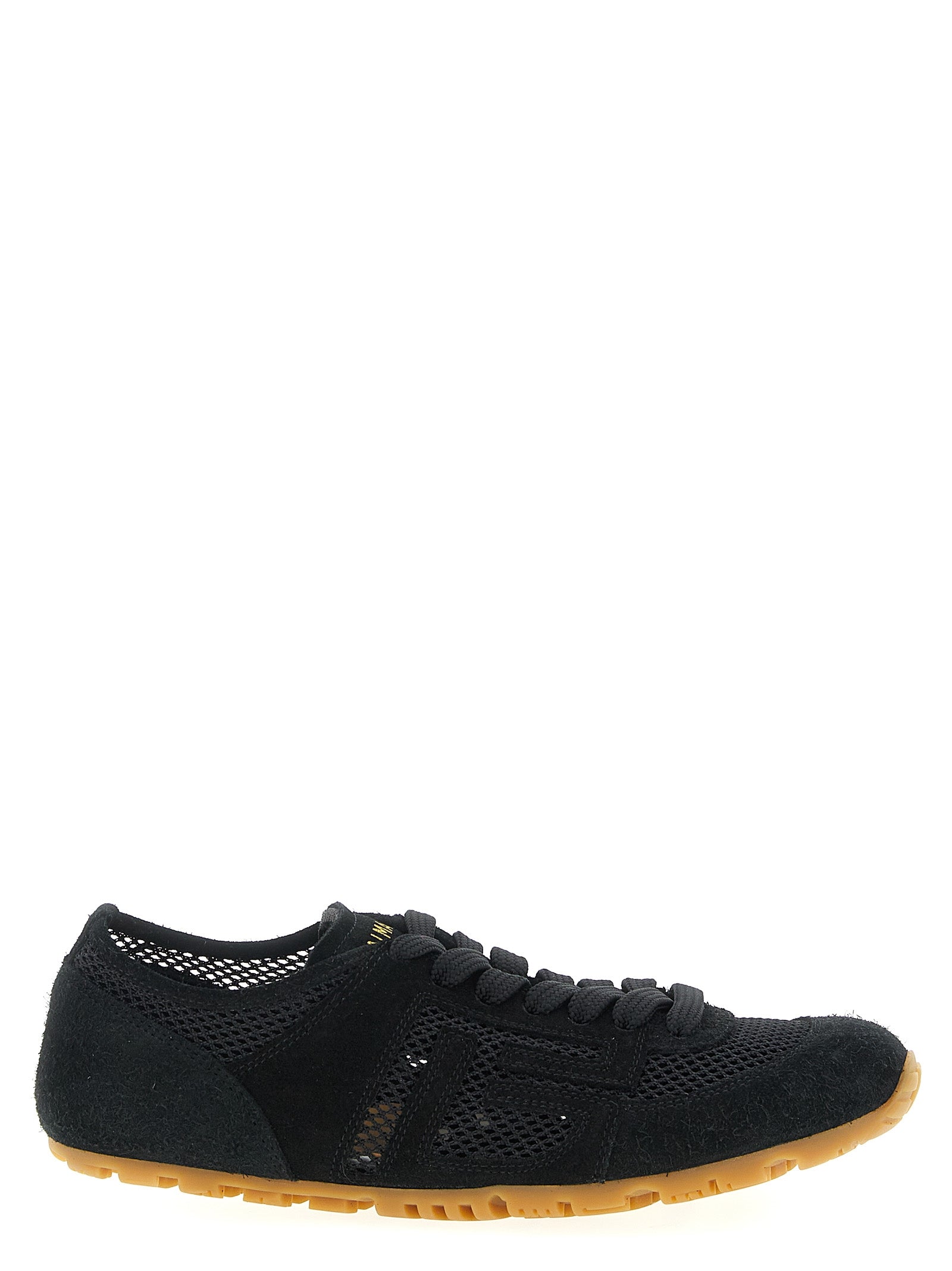 Athletic Sneakers by Balmain for women in suede calfskin leather black & print presents a sleek silhouette, perfectly capturing the athletic style essence of Icons Racer Women's Athletic Suede Calfskin Leather Sneakers with its sleek design and premium finish.