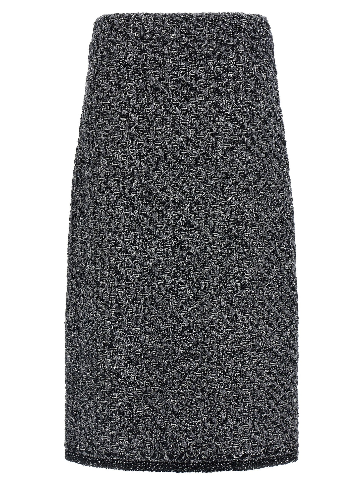 Fabiana Filippi Blue Cotton Midi Skirt