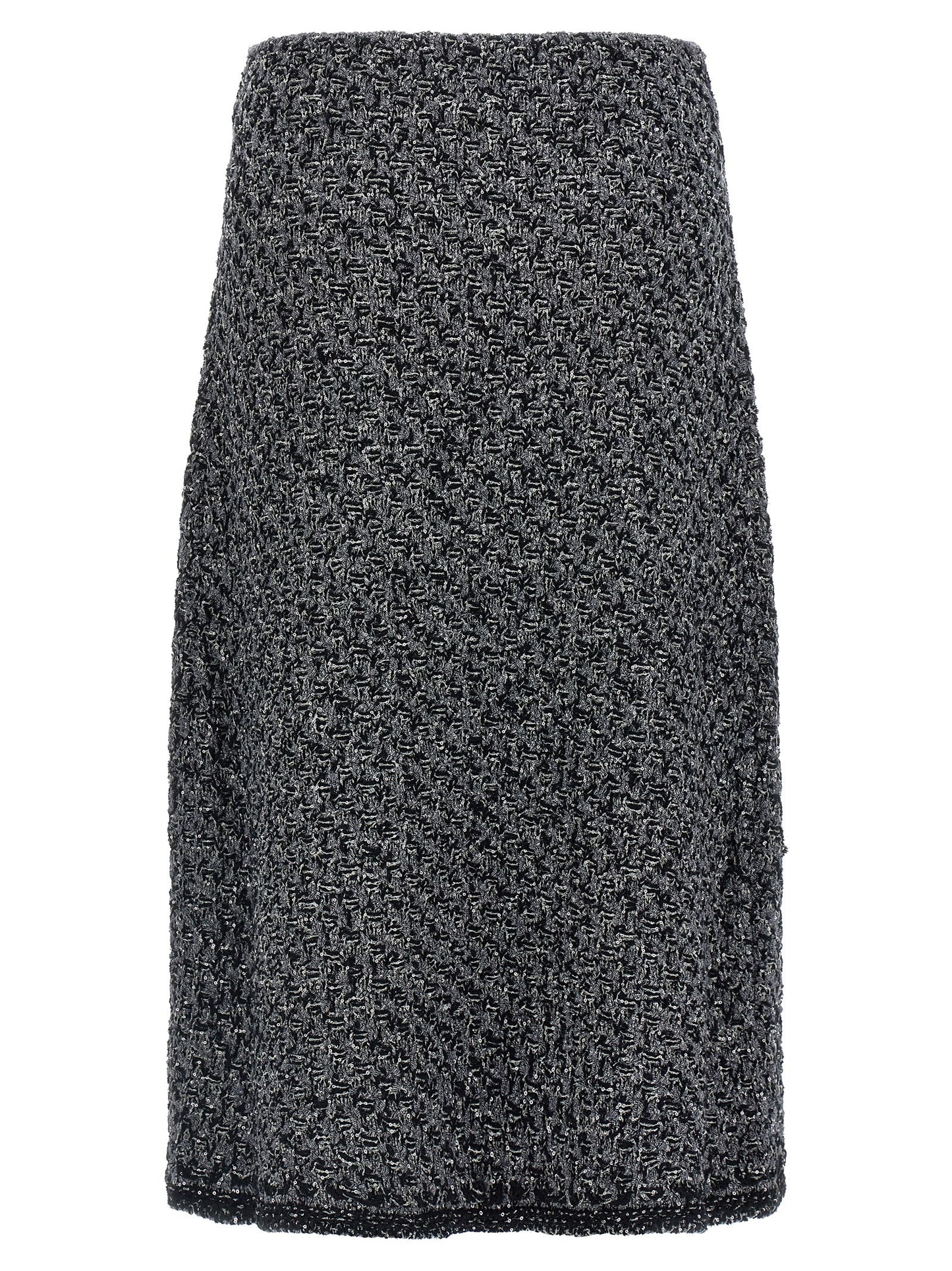 Fabiana Filippi Blue Cotton Midi Skirt