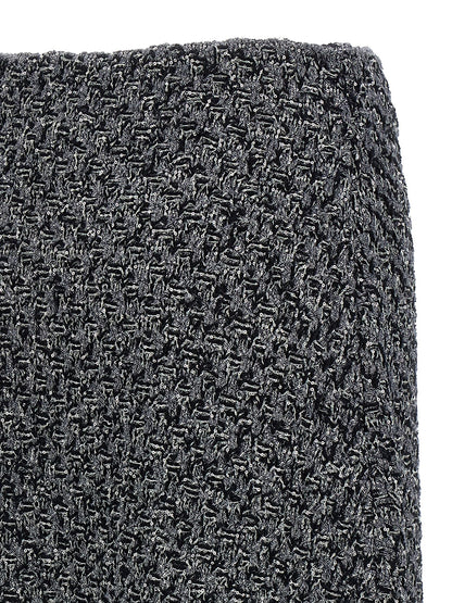 Fabiana Filippi Blue Cotton Midi Skirt