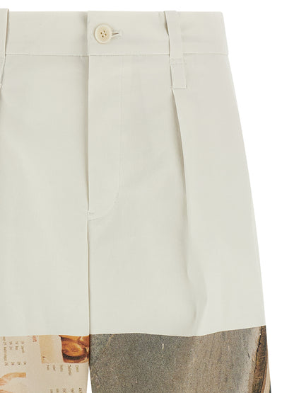 Casual Pants by Issey Miyake for women in polyamide polyurethane & cotton white & print features an sartorial wide and long with a cut for a sartorial finish.