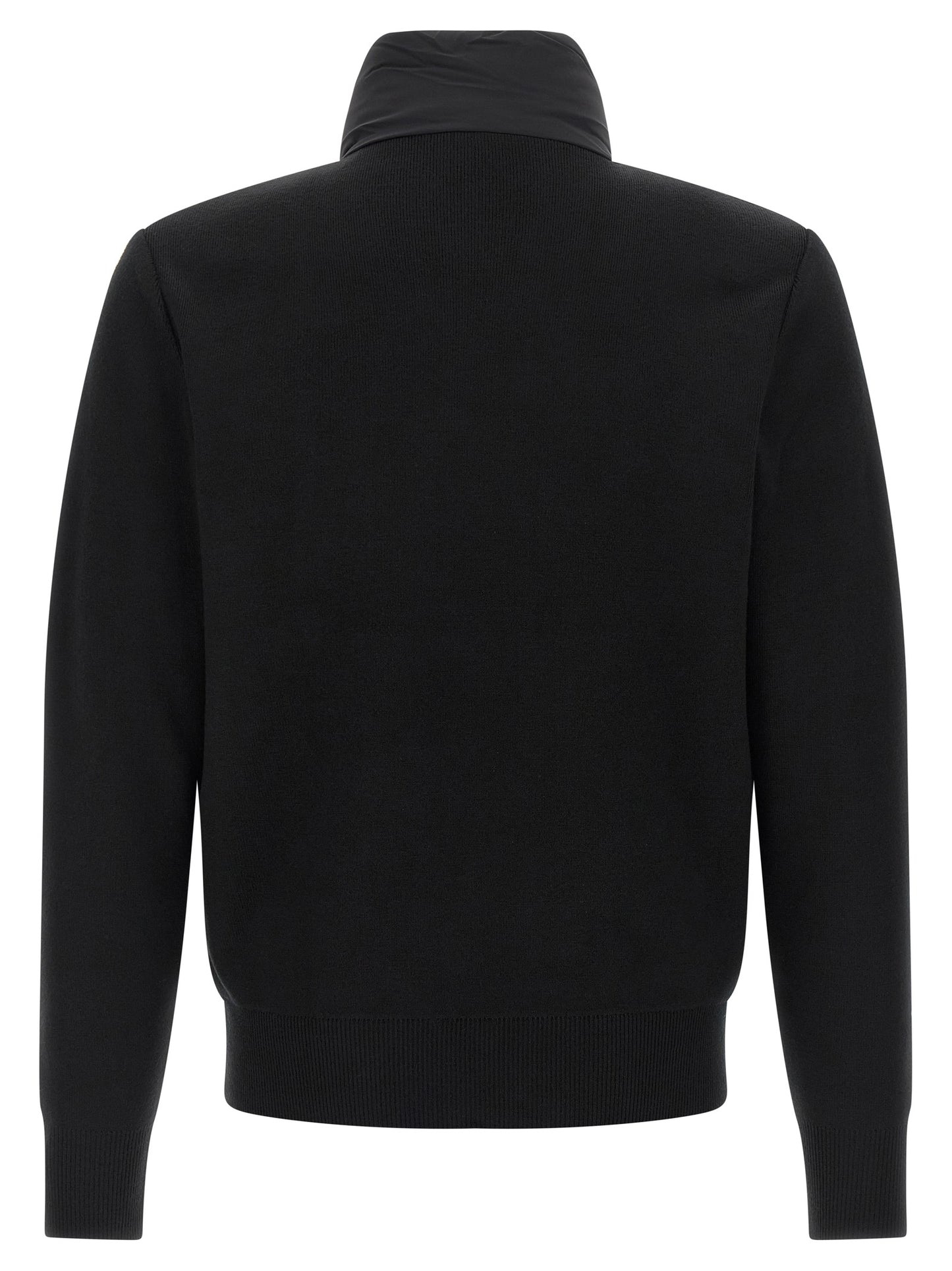 Cardigan by Mackage for men in nylon & wool blue features an impeccable silhouette, showcasing a sophisticated high-neck neckline and detail for a truly impeccable finish.