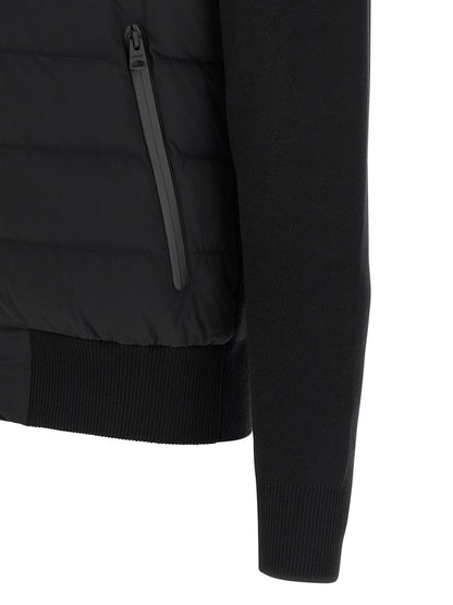 Cardigan by Mackage for men in nylon & wool blue features a dramatic silhouette, showcasing a sophisticated and dramatic detail for a timeless, premium look.