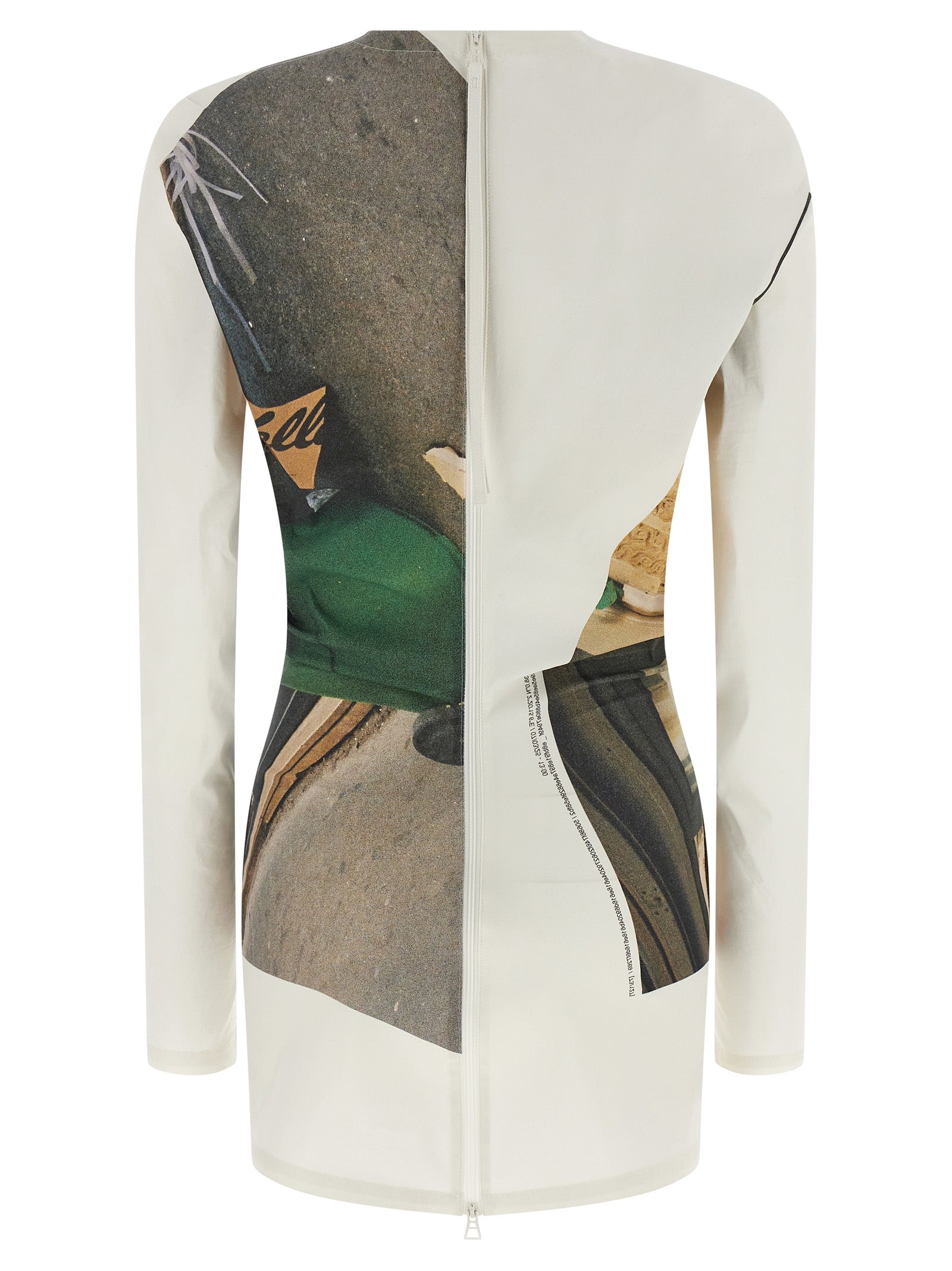 Cardigan by Issey Miyake for women in polyamide polyurethane nylon & canvas white & print features an crisp silhouette, showcasing a sophisticated crew neckline and detail for a truly crisp finish.