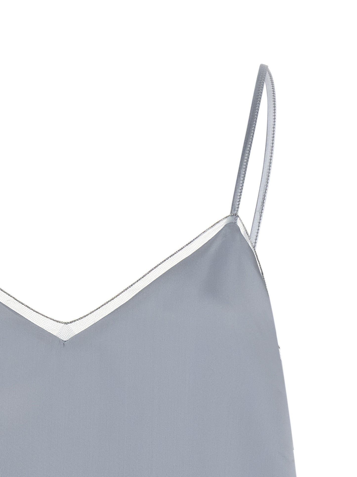 Tank Top by Fabiana Filippi for women in viscose & silk light-blue & transparent showcases a sumptuous silhouette, artfully detailed with a sumptuous and for a truly sumptuous finish.