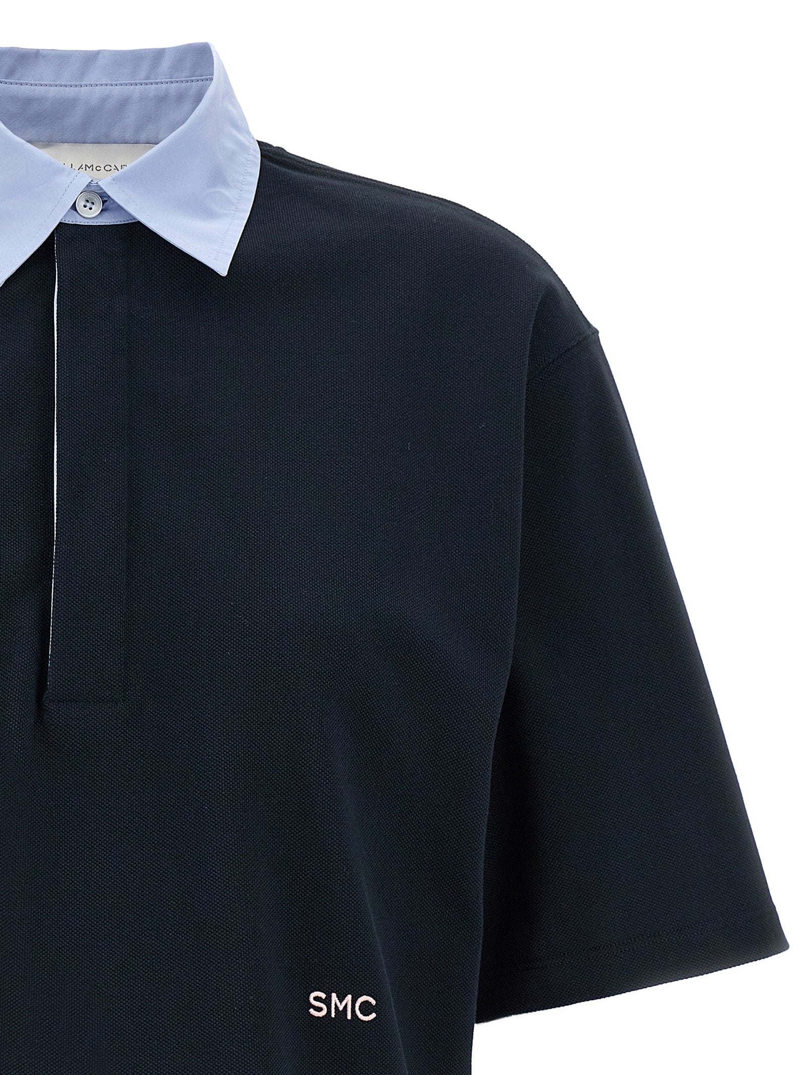Polo Shirt by Stella McCartney for women in cotton polyester blue presents a distinguished silhouette, showcasing a sophisticated and distinguished for a truly distinguished finish.