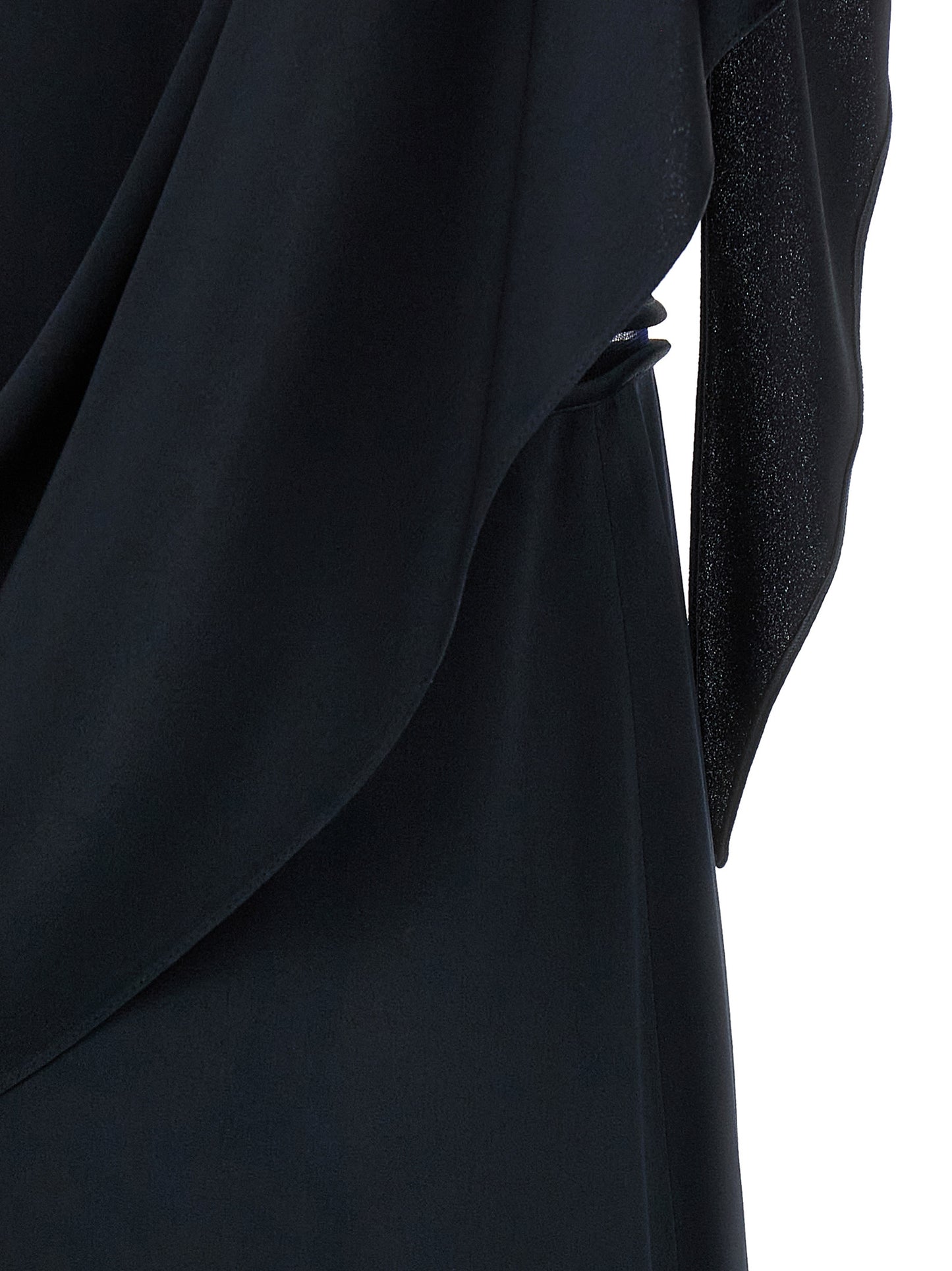 Dress by Fabiana Filippi for women in silk viscose & acetate blue & transparent features an magnificent silhouette, artfully detailed with a magnificent and that flows into an magnificent midi.