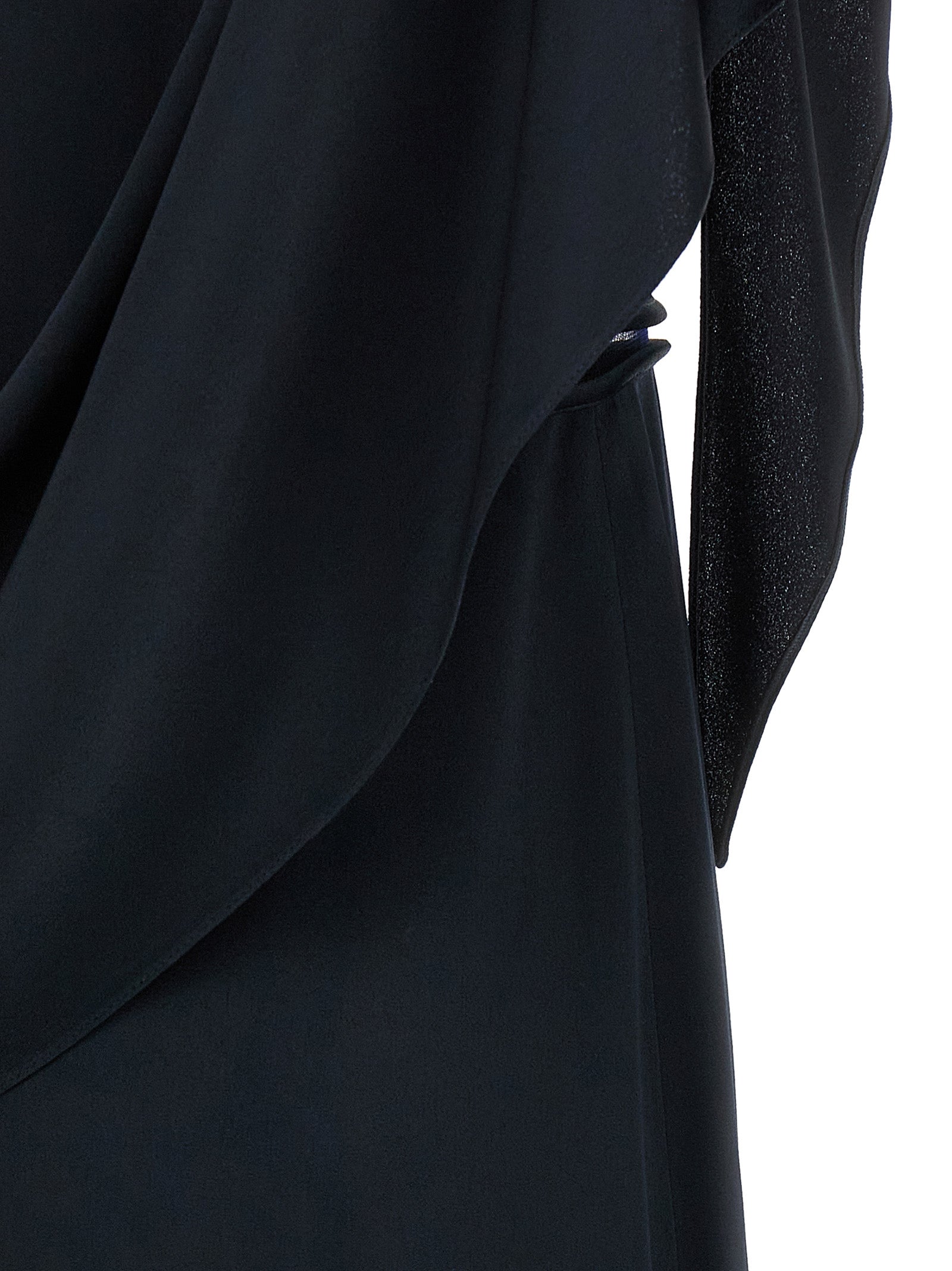 Dress by Fabiana Filippi for women in silk viscose & acetate blue & transparent features an magnificent silhouette, artfully detailed with a magnificent and that flows into an magnificent midi.