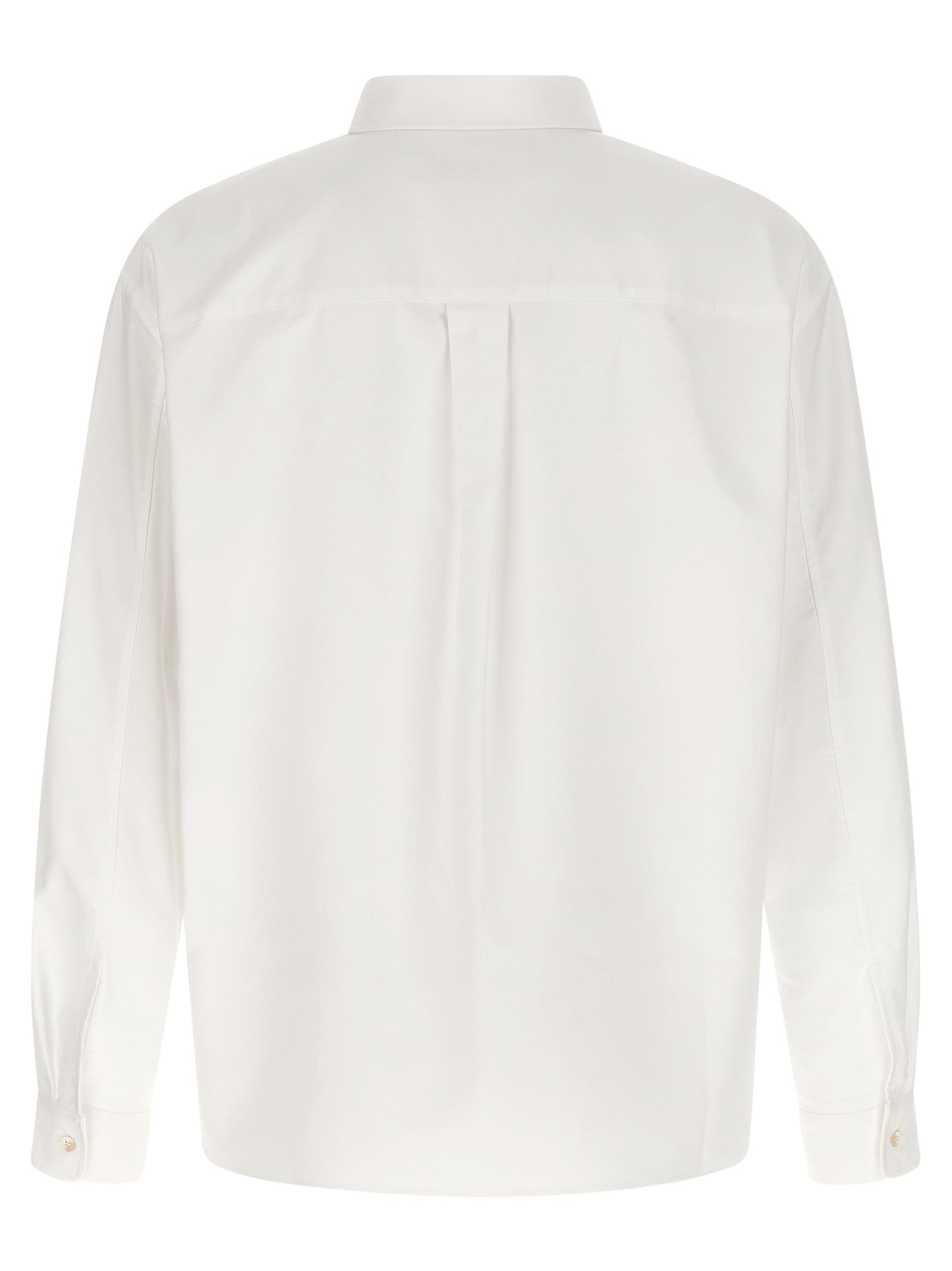 Shirt by Marni for men in cotton white, featuring a nuanced and nuanced asymmetric button-down-collar neckline for a sophisticated finish.