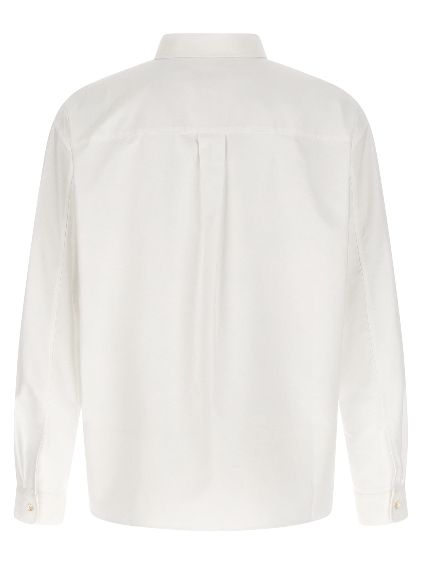 Shirt by Marni for men in cotton white, featuring a nuanced and nuanced asymmetric button-down-collar neckline for a sophisticated finish.