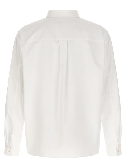 Shirt by Marni for men in cotton white, featuring a nuanced and nuanced asymmetric button-down-collar neckline for a sophisticated finish.