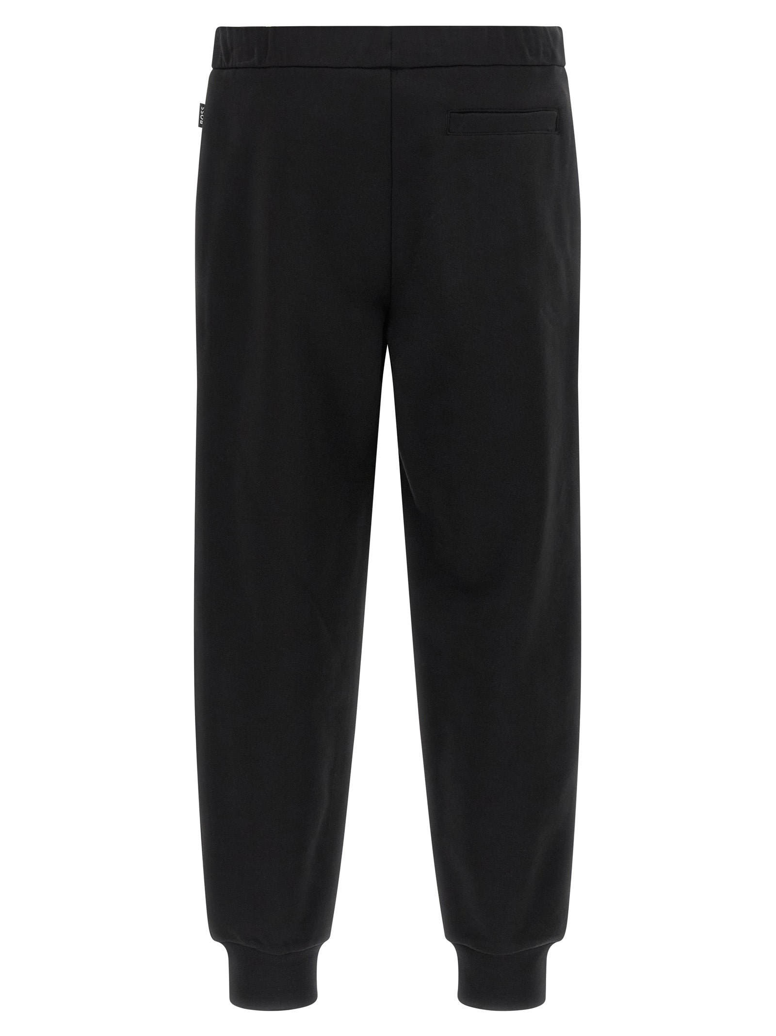 Joggers by Hugo Boss for men in cotton black & striped presents a refined pantology silhouette, artfully defined by a refined pantology , long, and a sophisticated .