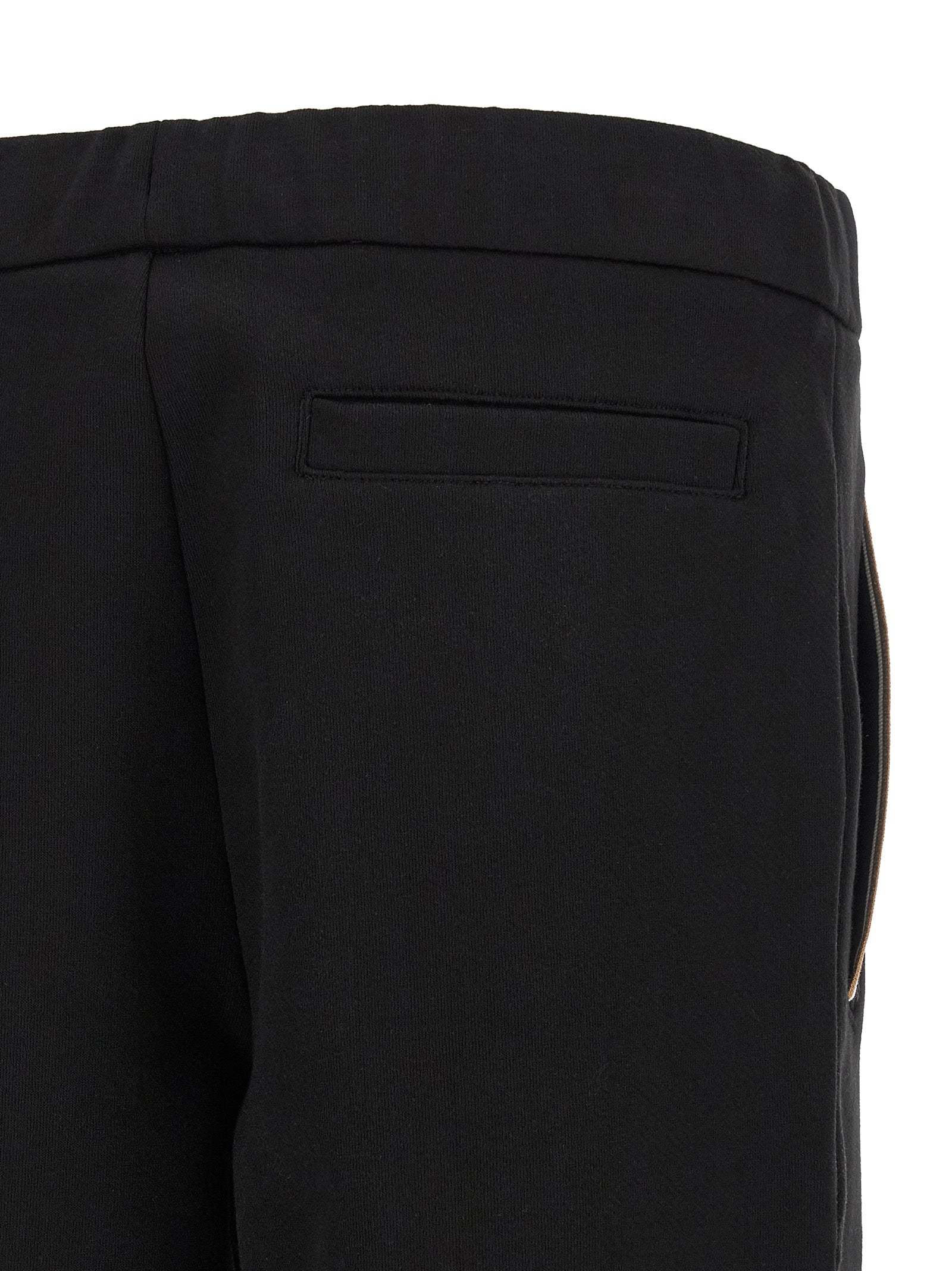 Joggers by Hugo Boss for men in cotton black & striped features an refined tailoring silhouette, showcasing a premium with a and long cut for a refined tailoring look.