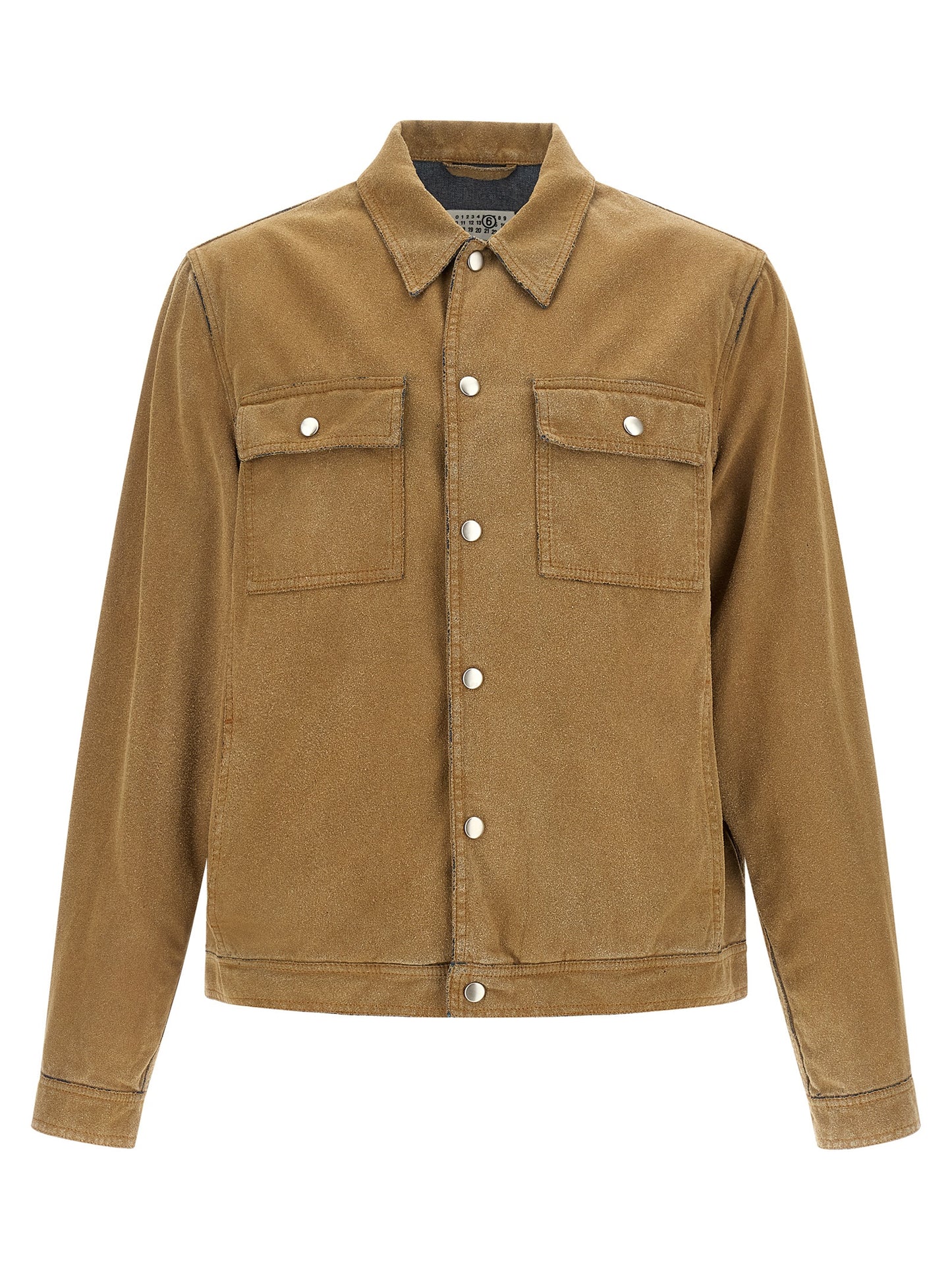 MM6 Maison Margiela Beige Cotton Denim Jacket