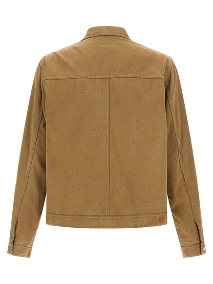 MM6 Maison Margiela Beige Cotton Denim Jacket