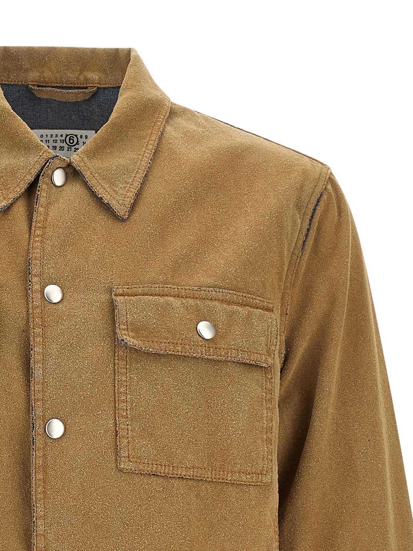 MM6 Maison Margiela Beige Cotton Denim Jacket