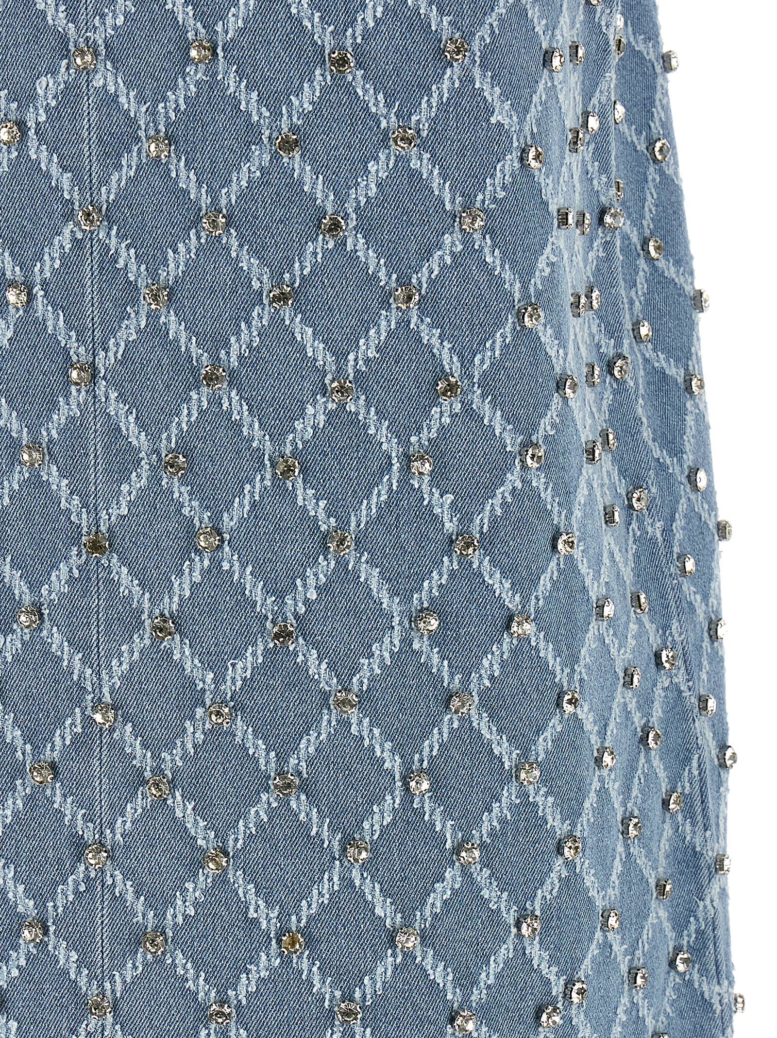 Dress by PINKO for women in denim cotton light-blue, patterned & jacquard features an cute silhouette, detailed with a and that elegantly flows into a cute short mini.
