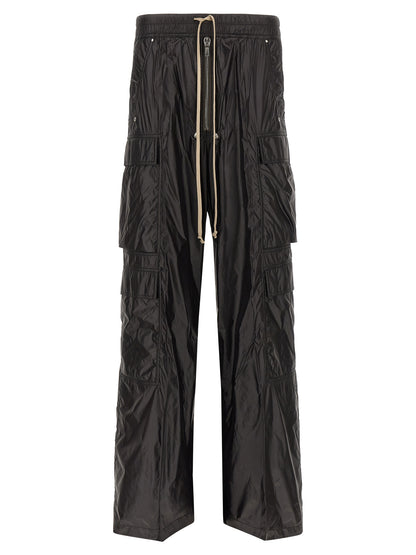 Cargo Pants by Rick Owens for men in nylon black features an smart casual straight & wide and long, expertly tailored with a and smart casual utilitarian details for a sophisticated look.