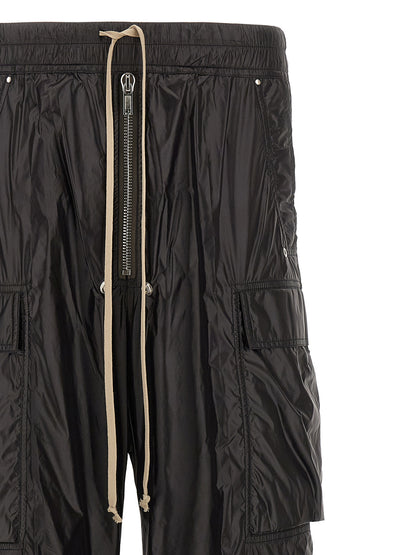 Cargo Pants by Rick Owens for men in nylon black features an urban chic straight & wide with a and long, creating a urban chic aesthetic for "Moon Behind the Hill".