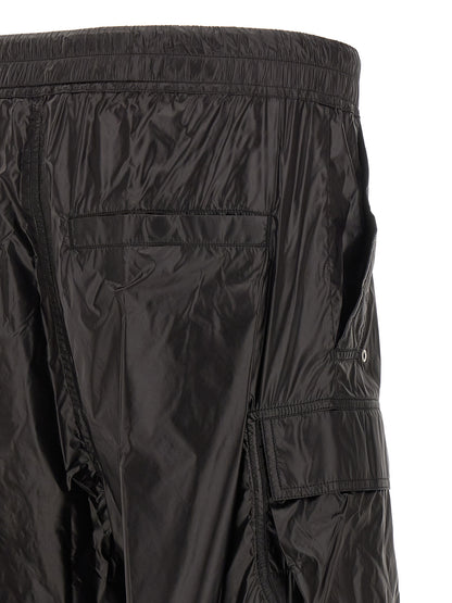 Cargo Pants by Rick Owens for men in nylon black features an stylish straight & wide with a long and , expertly finished with stylish utility detailing.