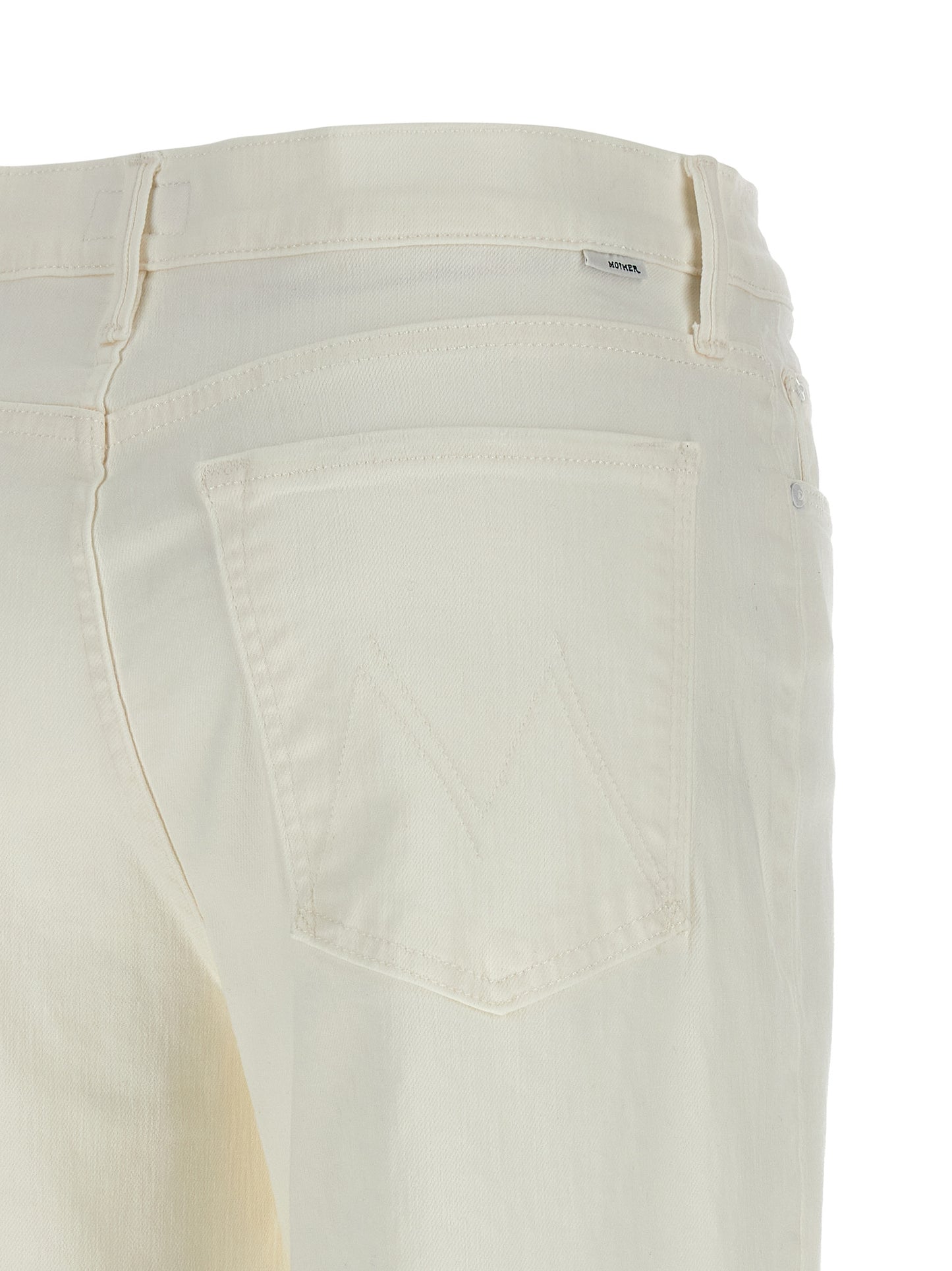 Jeans by Mother Denim for women in stretch denim cotton polyester white features an sophisticated and flared & wide with a precise long, creating a sophisticated and sophisticated silhouette.