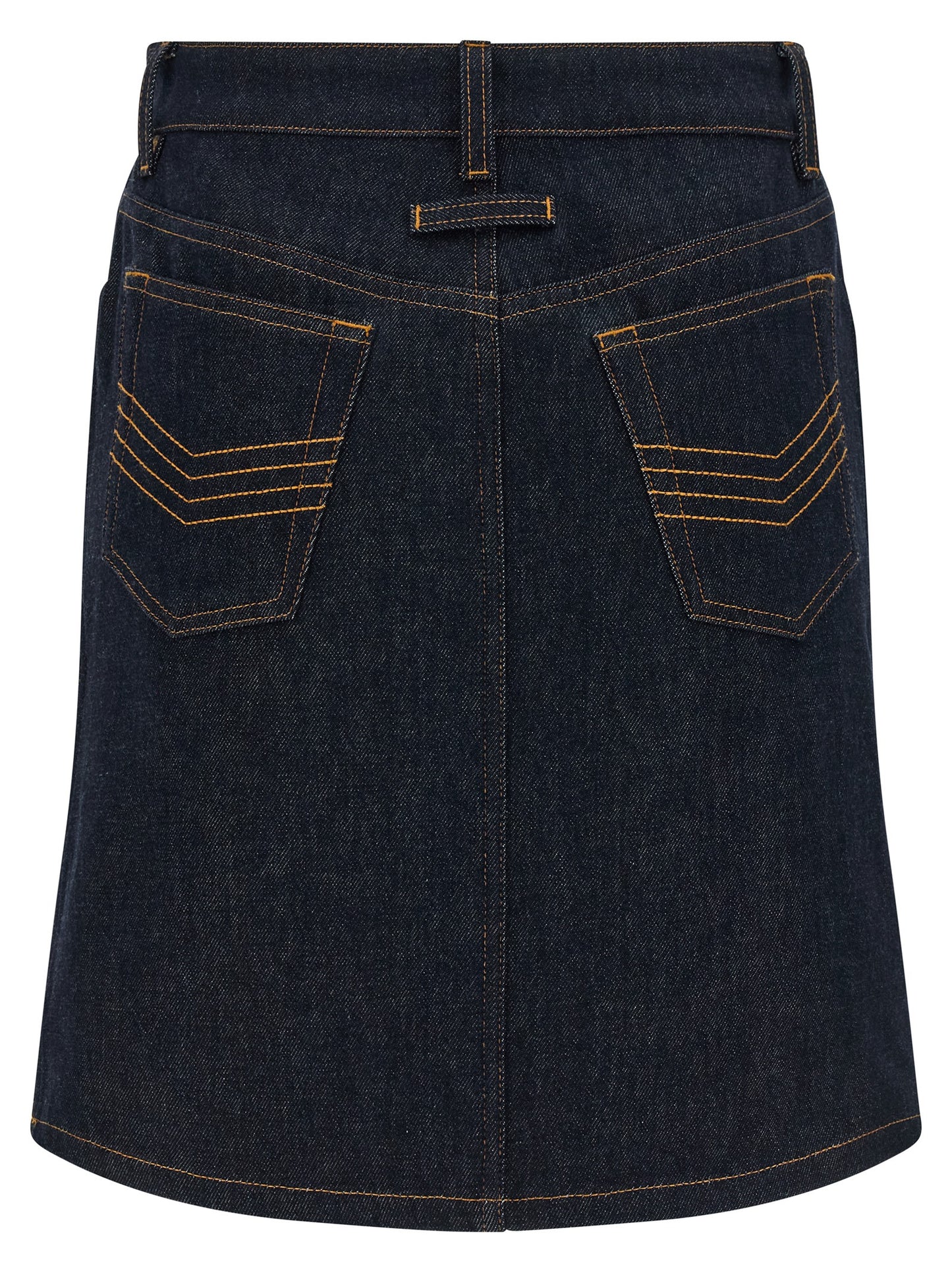 Skirt by Jean Paul Gaultier for women in denim cotton blue features a sublime silhouette, showcasing the sublime design of the Women's Denim High Rise Cotton Mini Long Skirt in a sophisticated mini long.