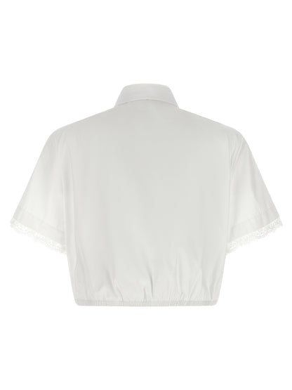 Blouse by Ermanno Scervino for women in cotton white, featuring a nuanced and nuanced for a sophisticated finish.
