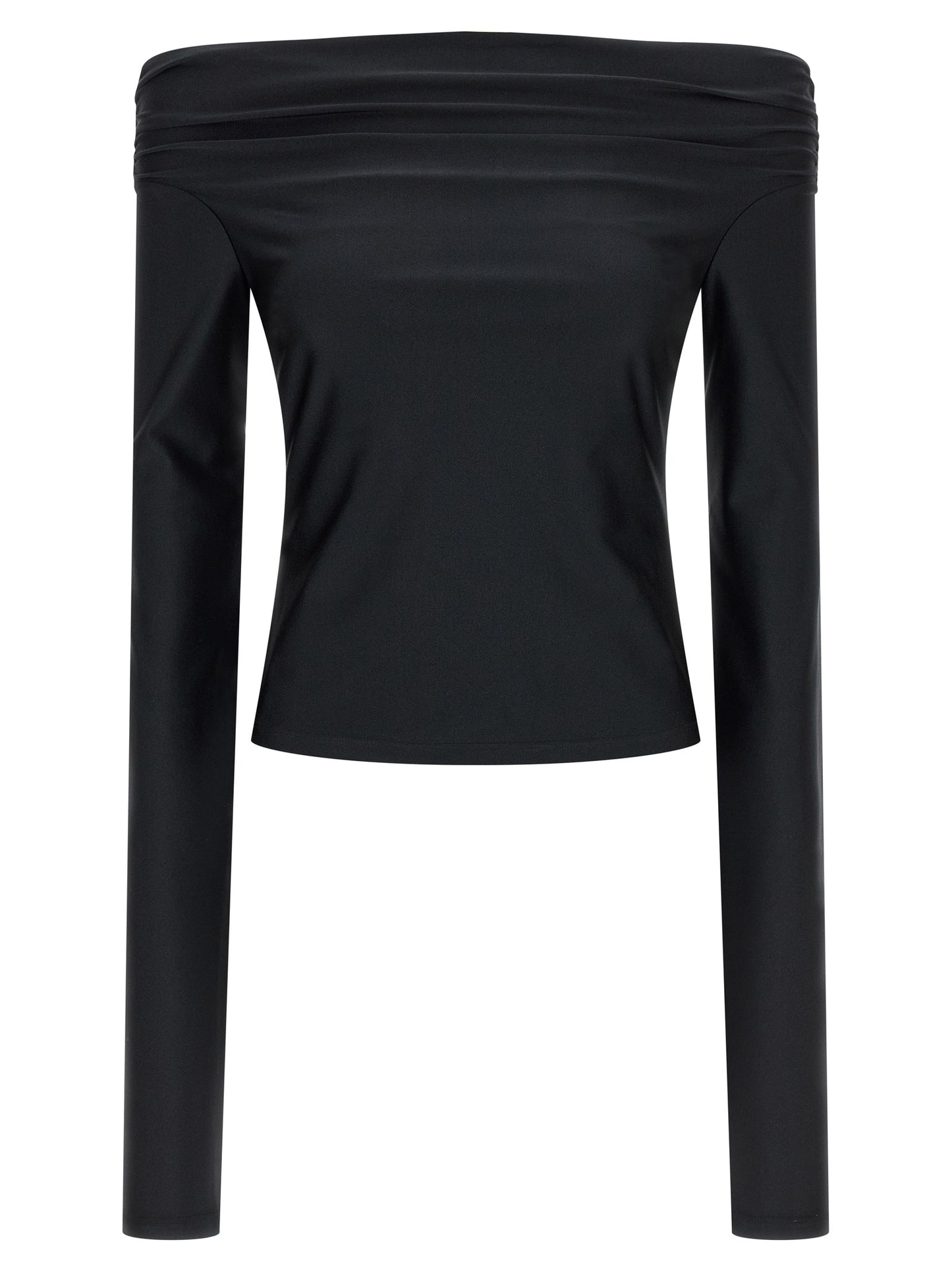 Tank Top by The Andamane for women in stretch polyamide black showcases a perennial silhouette, artfully detailed with a long-sleeve; sleeveless design and a perennial .