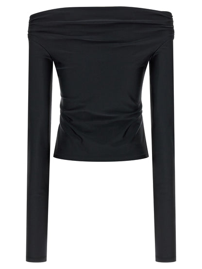 Tank Top by The Andamane for women in stretch polyamide black showcases a sumptuous silhouette, artfully detailed with a sumptuous and for a truly sumptuous finish.