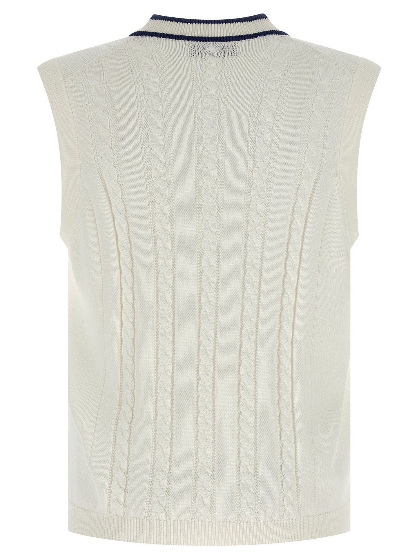 Sweater by Brunello Cucinelli for men in cotton white & signature features an polished silhouette, showcasing refined and a sophisticated v-neck neckline for a truly polished finish.