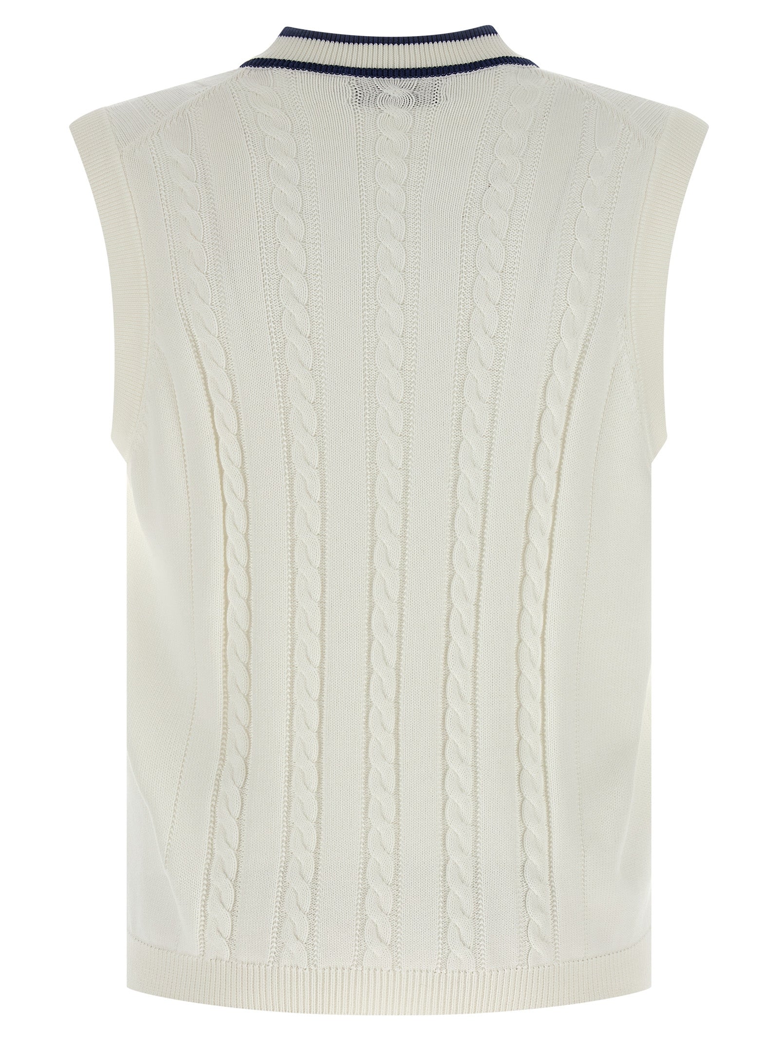 Sweater by Brunello Cucinelli for men in cotton white & signature features an polished silhouette, showcasing refined and a sophisticated v-neck neckline for a truly polished finish.