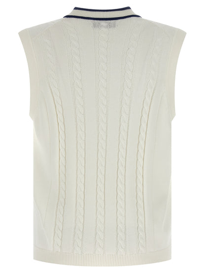 Sweater by Brunello Cucinelli for men in cotton white & signature features an polished silhouette, showcasing refined and a sophisticated v-neck neckline for a truly polished finish.