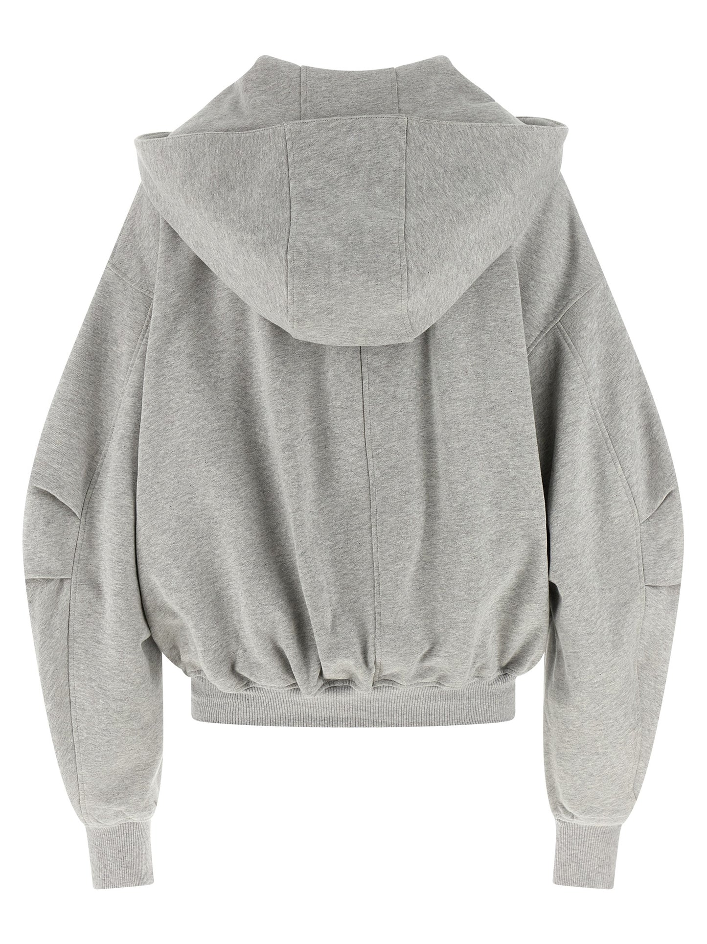 Sweatshirt Hoodie by The Attico for women in cotton gray features an avant-garde silhouette, showcasing a sophisticated hooded neckline and detail for a truly avant-garde finish.
