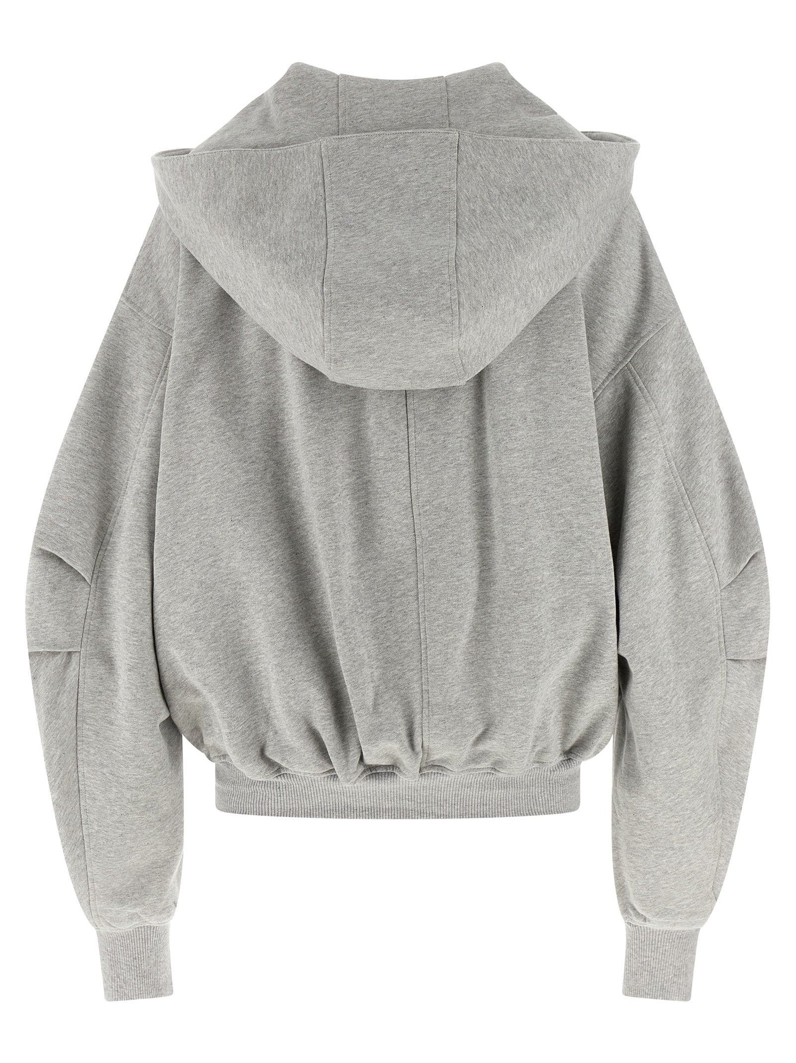 Sweatshirt Hoodie by The Attico for women in cotton gray features an avant-garde silhouette, showcasing a sophisticated hooded neckline and detail for a truly avant-garde finish.