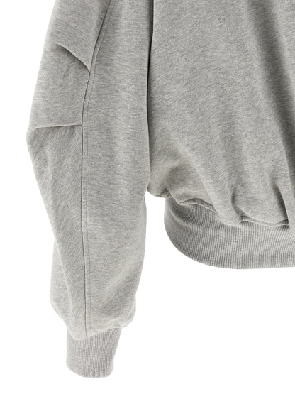 Sweatshirt Hoodie by The Attico for women in cotton gray features a authentic silhouette, showcasing a sophisticated and authentic detail for a refined finish.