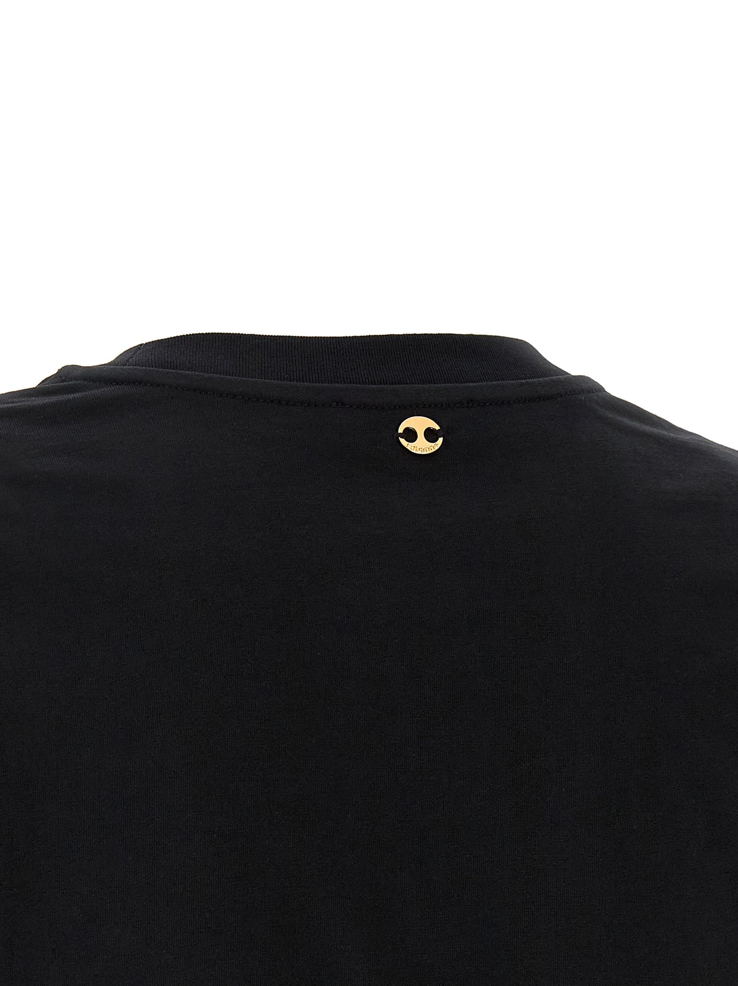 T-Shirt by Paco Rabanne for women in cotton black showcases a chic silhouette, artfully detailed with a chic and for a chic finish.